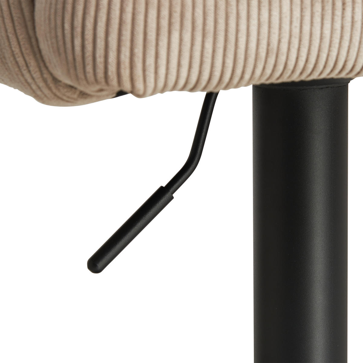 BARHOCKER in Metall, Textil Grau, Schwarz  - Schwarz/Grau, KONVENTIONELL, Textil/Metall (57/100-121/57cm) - MID.YOU