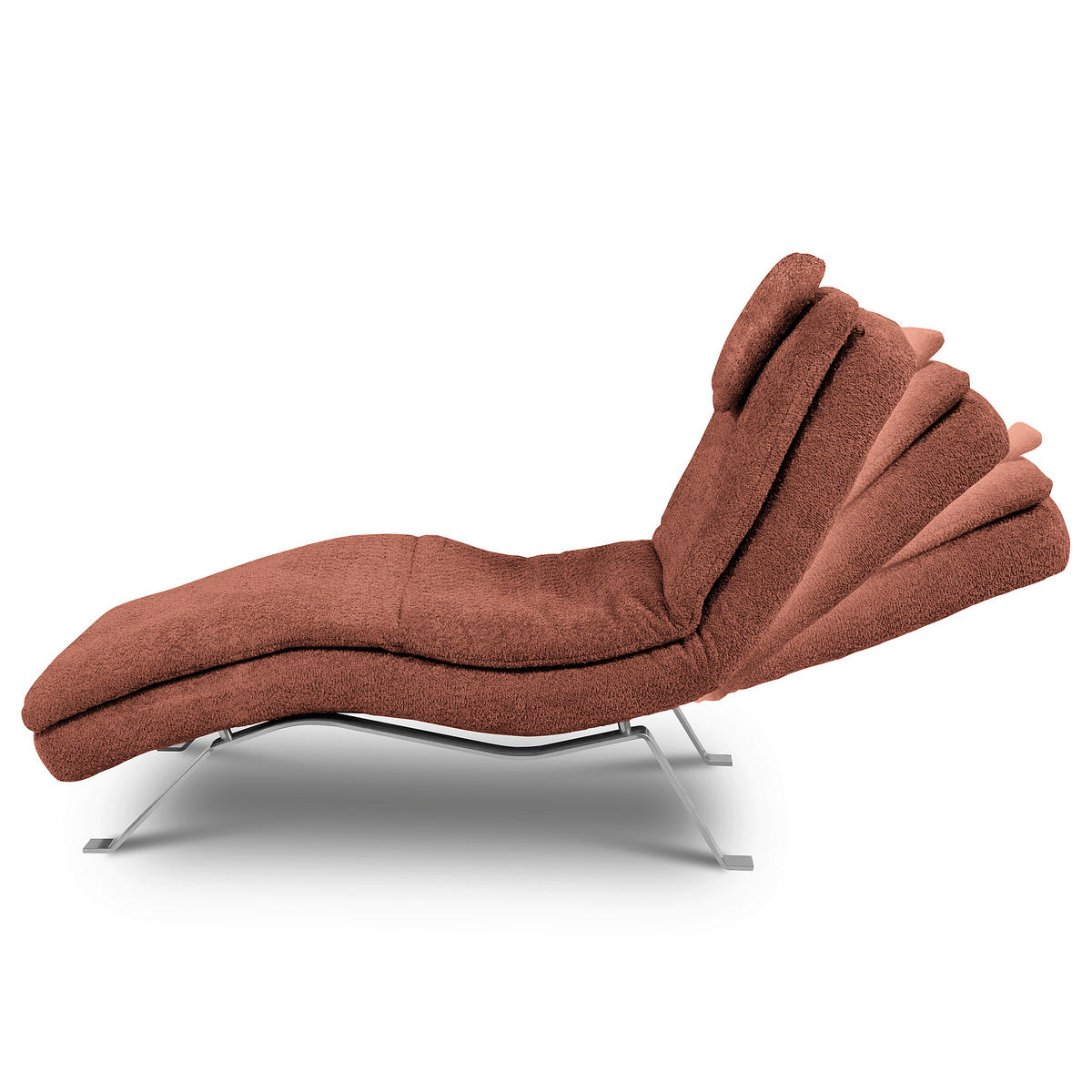 RELAXLIEGE Bouclé Beere  - Beere/Silberfarben, Design, Textil/Metall (65/95/171cm) - Celina Home
