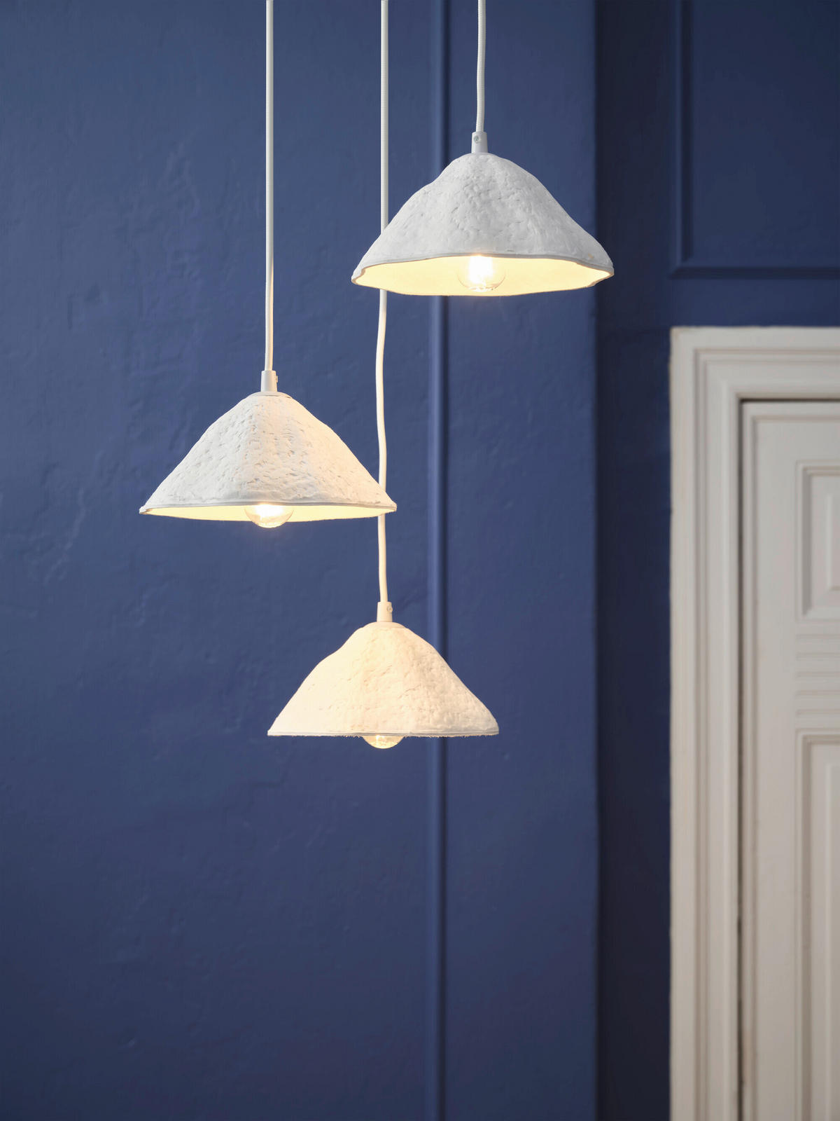 HÄNGELEUCHTE 43,7/156,2 cm  - Weiß, Design, Papier/Metall (43,7/156,2cm) - Osram