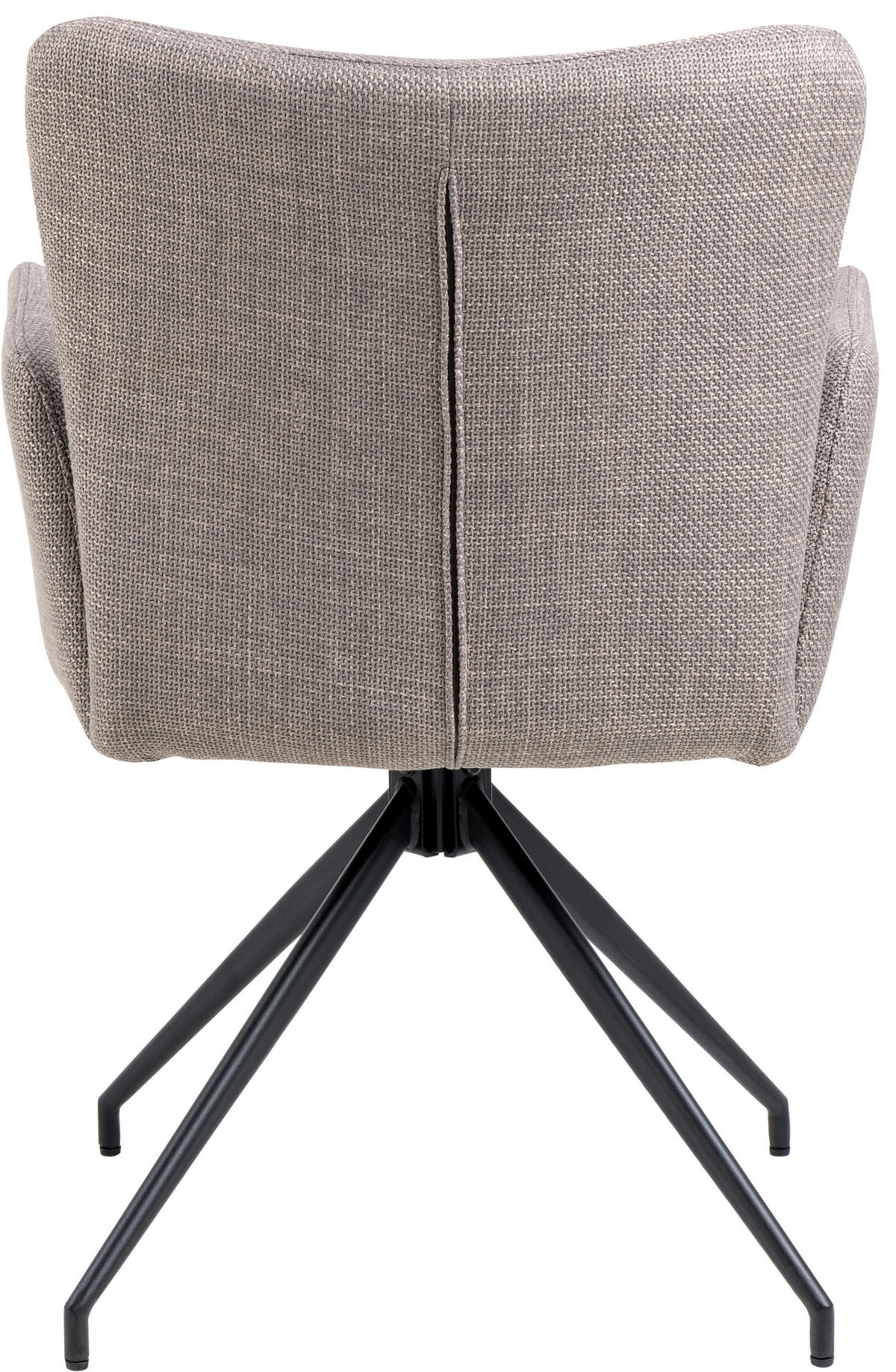 STOLICA S NASLONOM ZA RUKE  sivo-smeđa  tekstil      - sivo-smeđa/crna, Moderno, tekstil/metal (57,5/86/61,5cm) - MID.YOU