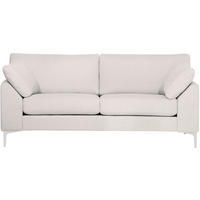 SOFFA i flatväv sandfärgad  - sandfärgad/kromfärg, Klassisk, metall/trä (186/84/85cm) - Hom`in