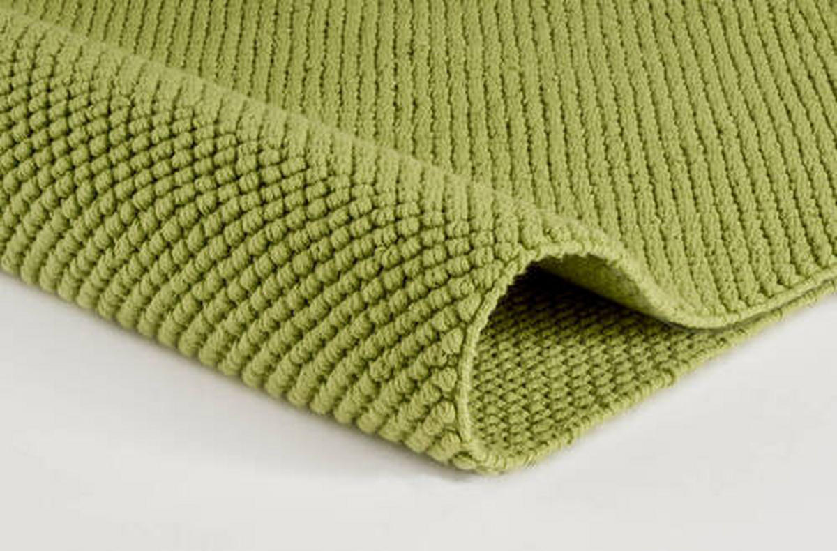 FÜRDŐSZOBASZŐNYEG  50/60 cm  zöld, világoszöld   - világoszöld/zöld, Basics, textil (50/60cm) - Kleine Wolke
