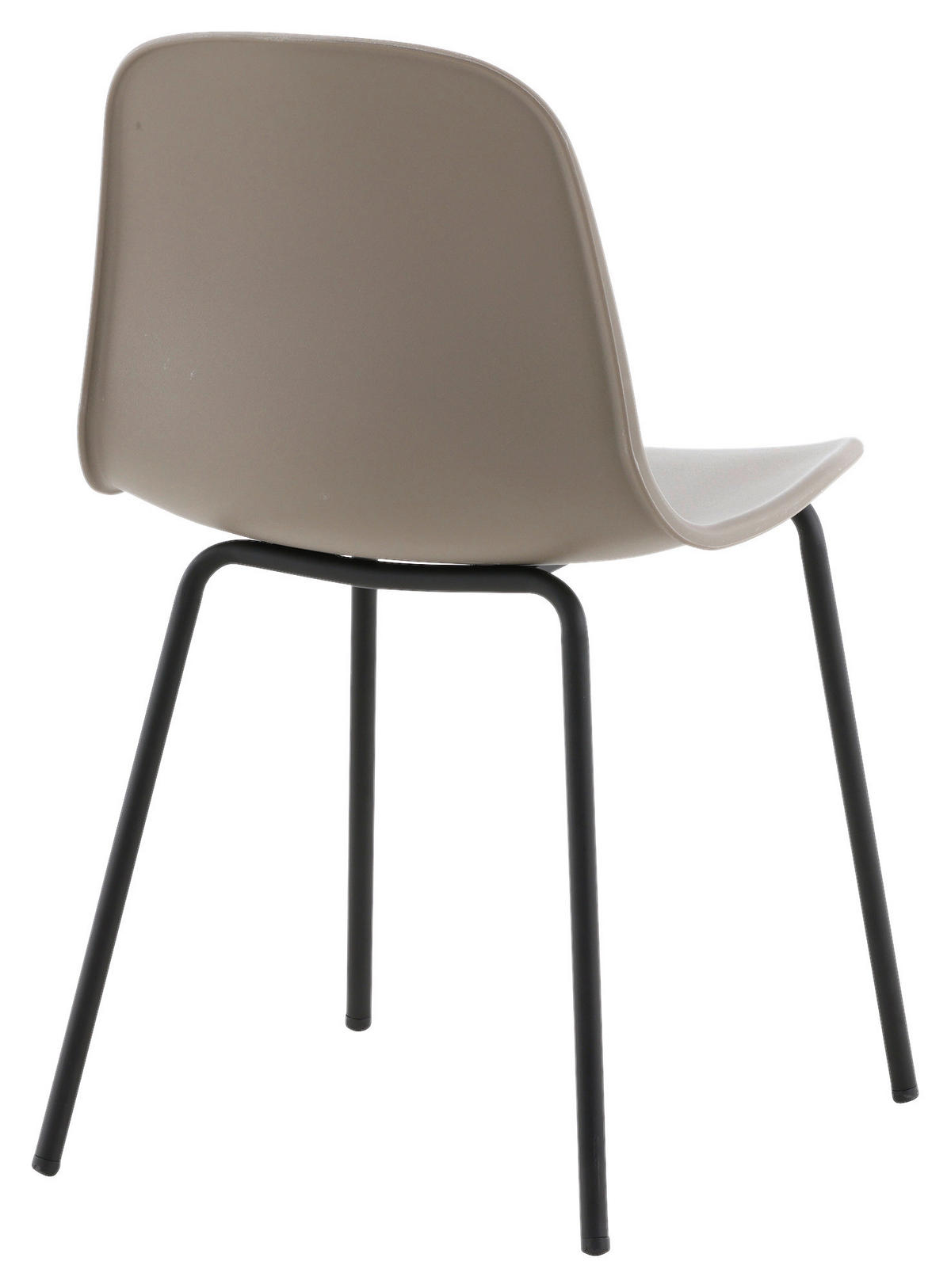 STUHL-SET 2 Stück  in Stahl matt  - Greige/Schwarz, Design, Kunststoff/Metall (49/82/48cm) - Livetastic