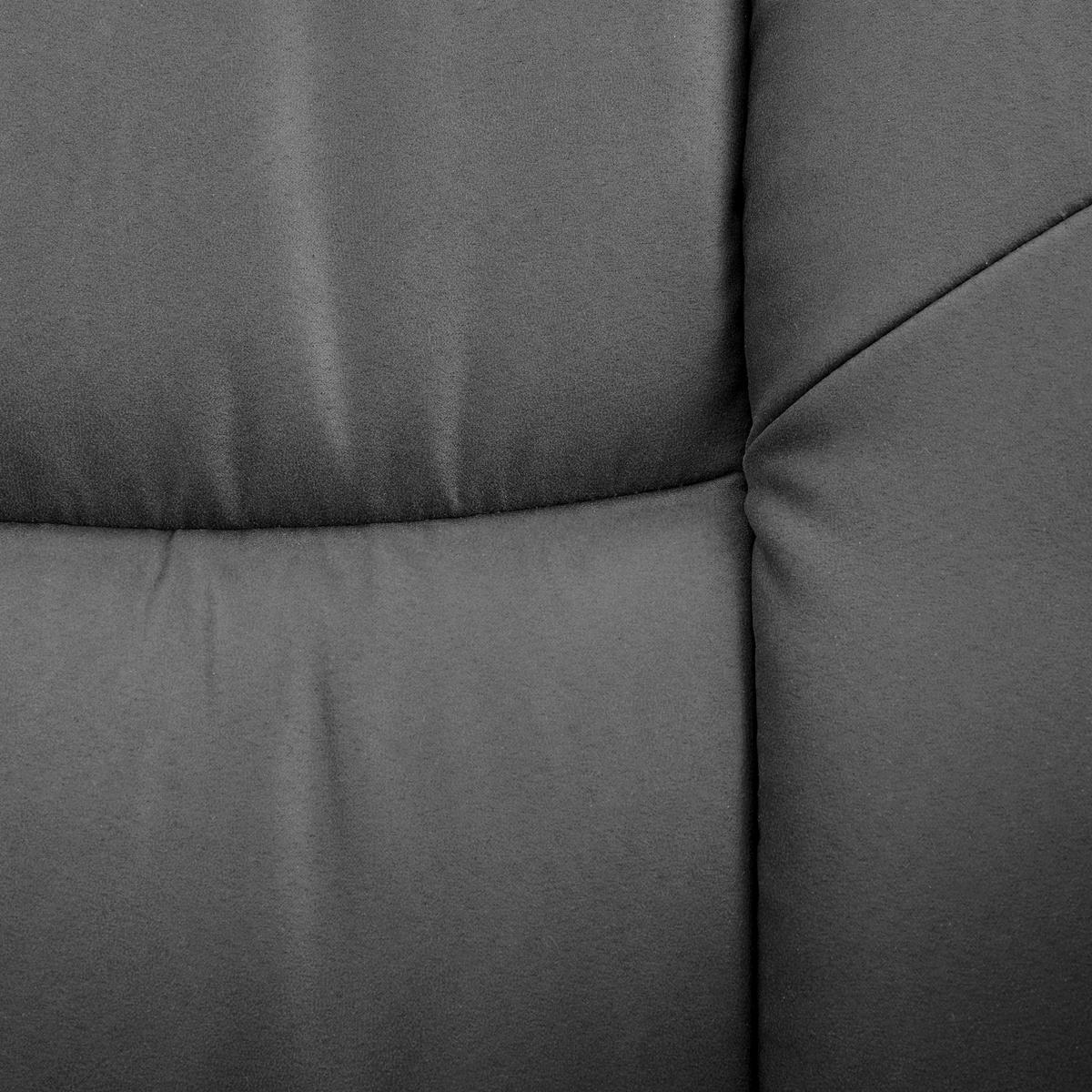 CHEFSESSEL Velours Schwarz  - Schwarz, MODERN, Kunststoff/Textil (84/120-128/85cm) - MID.YOU