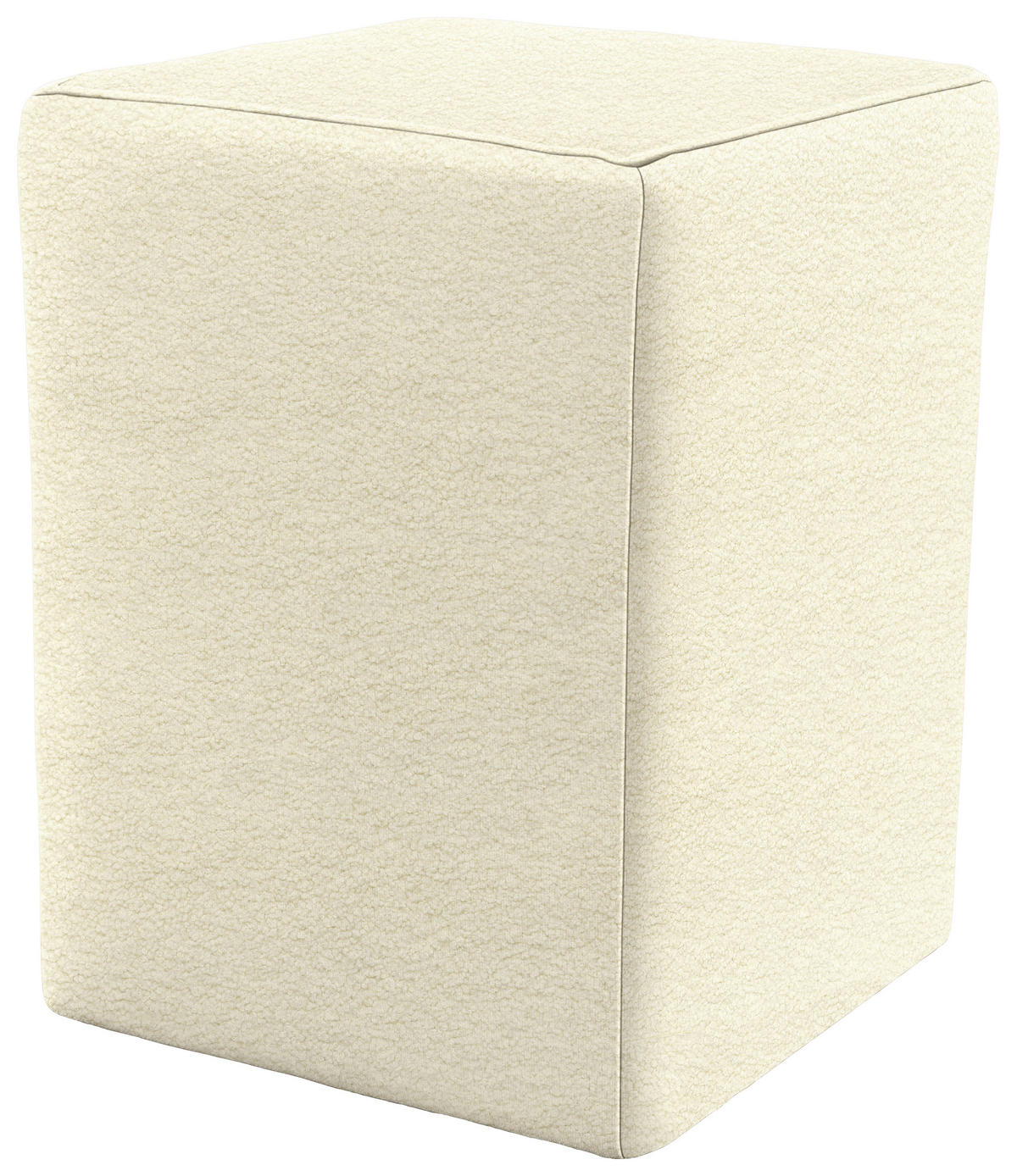 HOCKER Webstoff Creme  - Silberfarben/Creme, Design, Kunststoff/Textil (38/47/38cm) - LOOKS by W.Joop