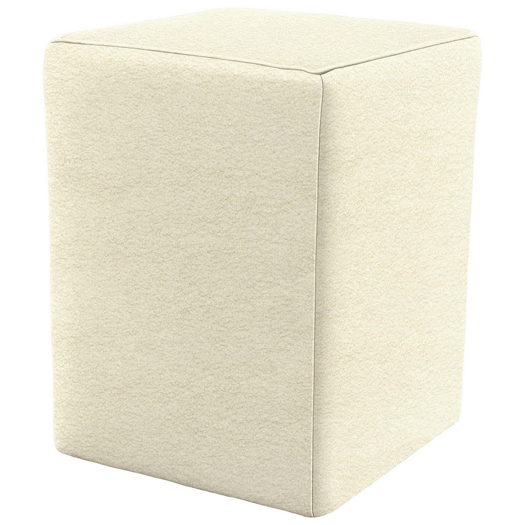 Thumbnail - Looks by W.Joop Hocker Looks XX, Creme, Textil, Uni, Füllung: Schaumstoff, quadratisch, 38x47x38 cm, Made in EU, FSC Mix...