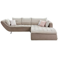 HÖRNSOFFA i vävt tyg taupe, beige  - beige/sandfärgad, Design, metall/textil (300/220cm) - Livetastic