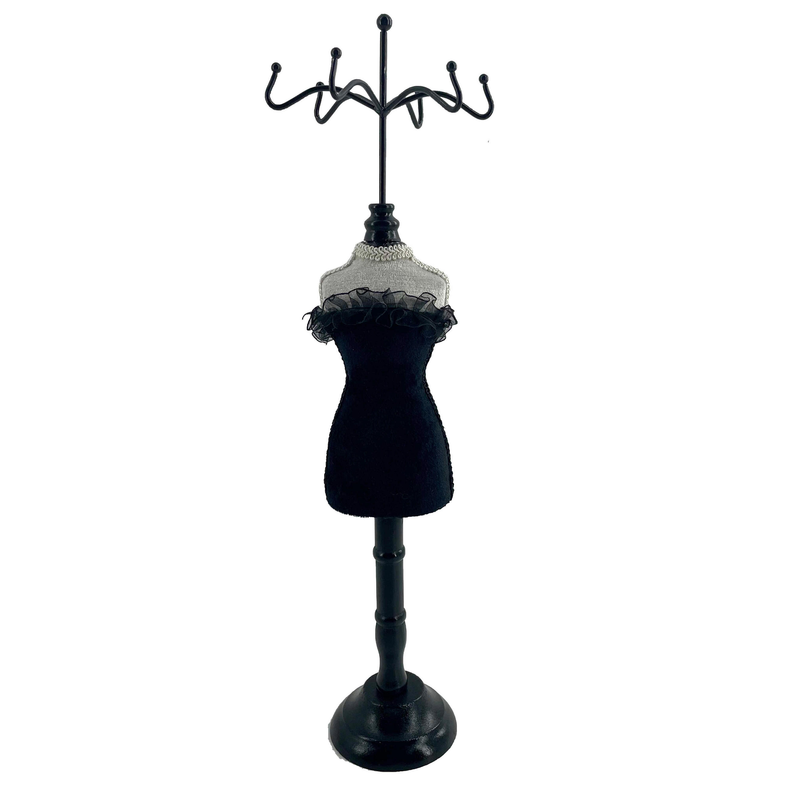 STOJAN NA ŠPERKY - čierna/biela, Lifestyle, kov/drevo (12/37cm) - Ambia Home