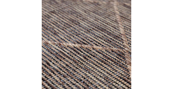 In- und Outdoorteppich 80/150 cm Zagora Braun, Schwarz - Schwarz/Braun, Basics, Textil (80/150cm) - Novel