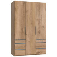 DREHTÜRENSCHRANK in Eichefarben  - Chromfarben/Eichefarben, Modern, Holzwerkstoff (150/236/58cm) - MID.YOU