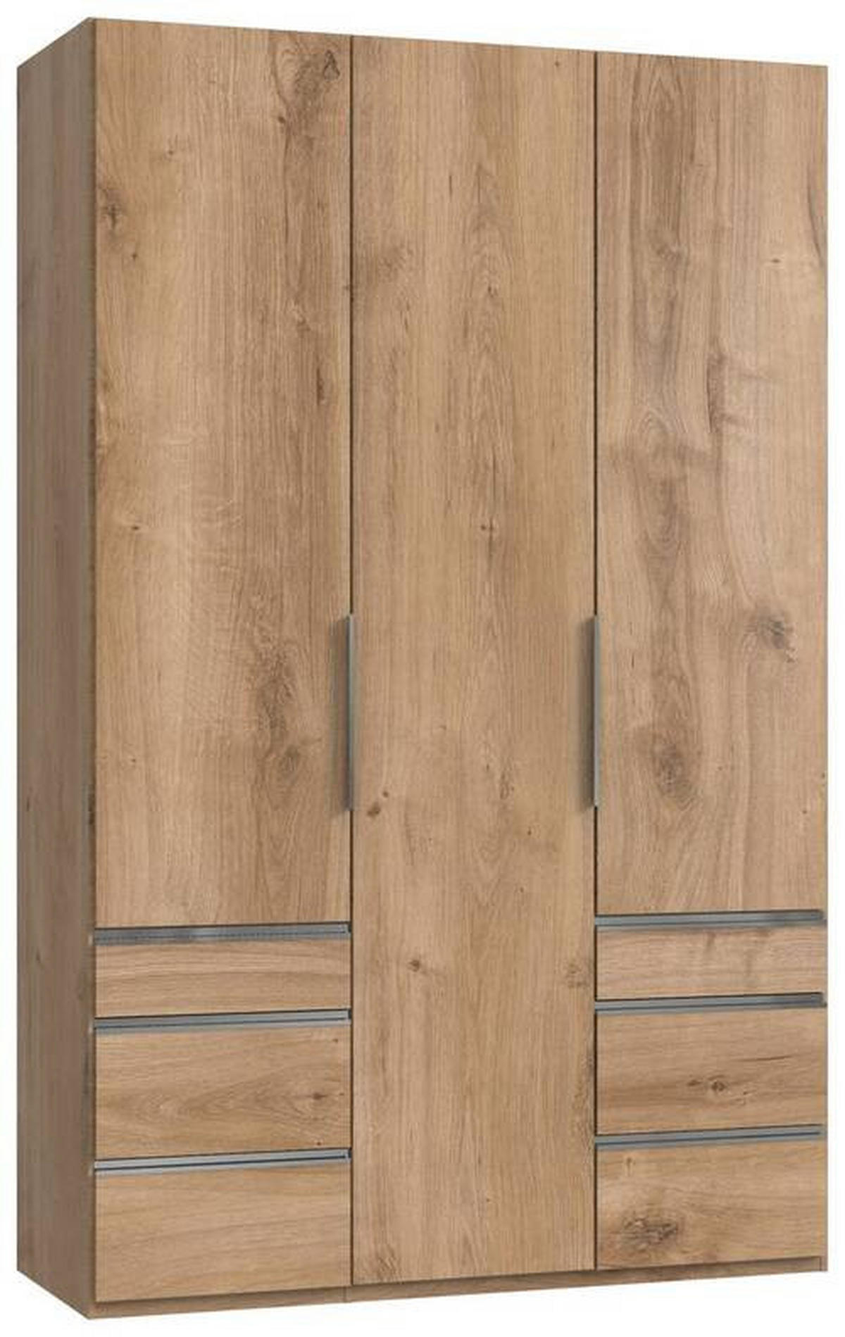 DREHTÜRENSCHRANK in Eichefarben  - Chromfarben/Eichefarben, Modern, Holzwerkstoff (150/236/58cm) - MID.YOU