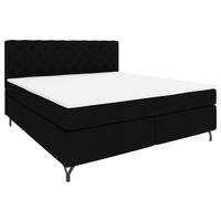 BOXSPRINGBETT 180/200 cm  in Schwarz  - Schwarz, Konventionell, Textil/Metall (180/200cm) - Carryhome