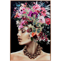 BILD Blumen, Frauen  - Multicolor, Design, Glas/Papier (80/120cm) - Kare-Design