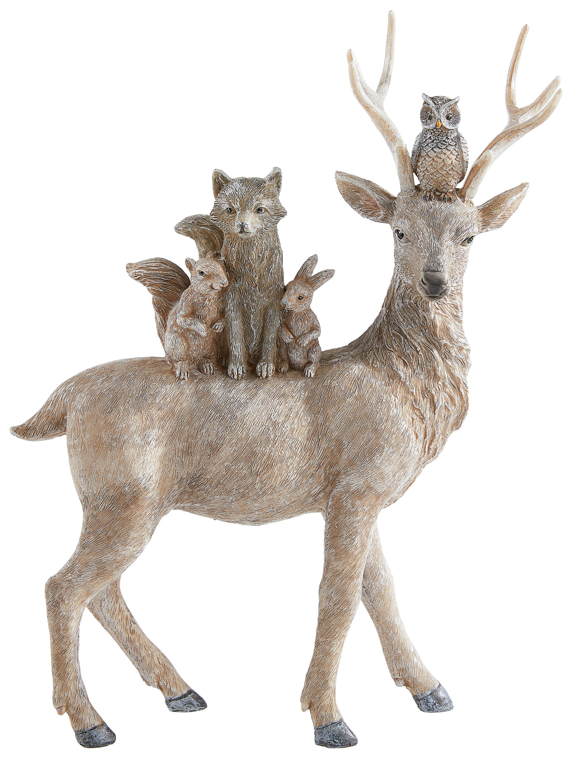 DEKOHIRSCH  - Beige, Basics, Kunststoff (28/35/10cm)