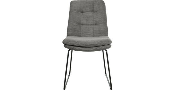 STUHL - Schwarz/Grau, Design, Textil/Metall (49/90/68cm) - Johann Jakob