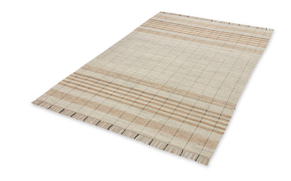 HANDWEBTEPPICH 60/110 cm Neria Creme rechteckig  - Creme, Basics, Textil (60/110cm) - Schöner Wohnen