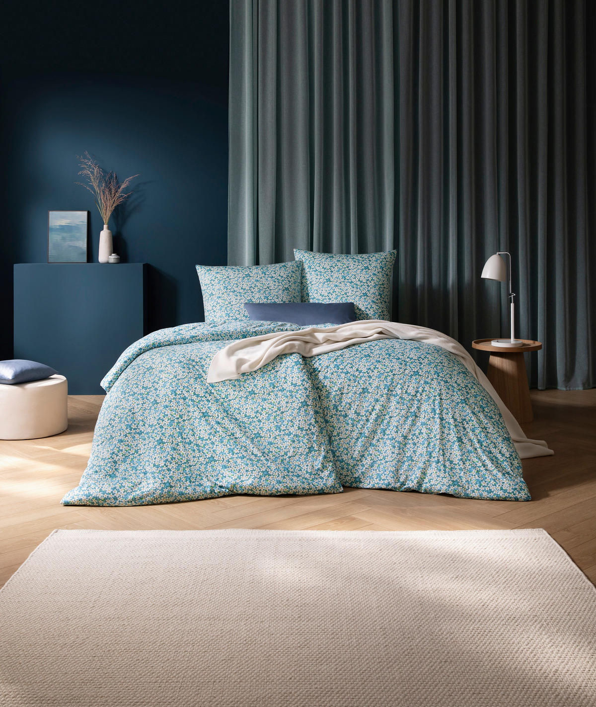 BETTWÄSCHE Atelier 155/220 cm  - Blau, Design, Textil (155/220cm) - Estella