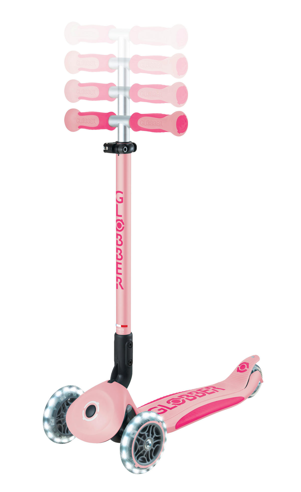 LAUFRAD GO-UP DELUXE LIGHTS  - Rosa, Basics, Kunststoff/Metall (64/22/98,5cm) - GLOBBER