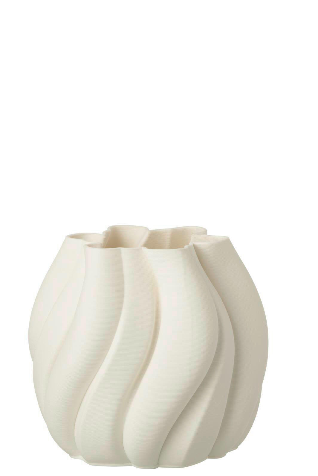 VASE  - Weiss, Basics, Keramik (23/23/22cm) - Ambia Home