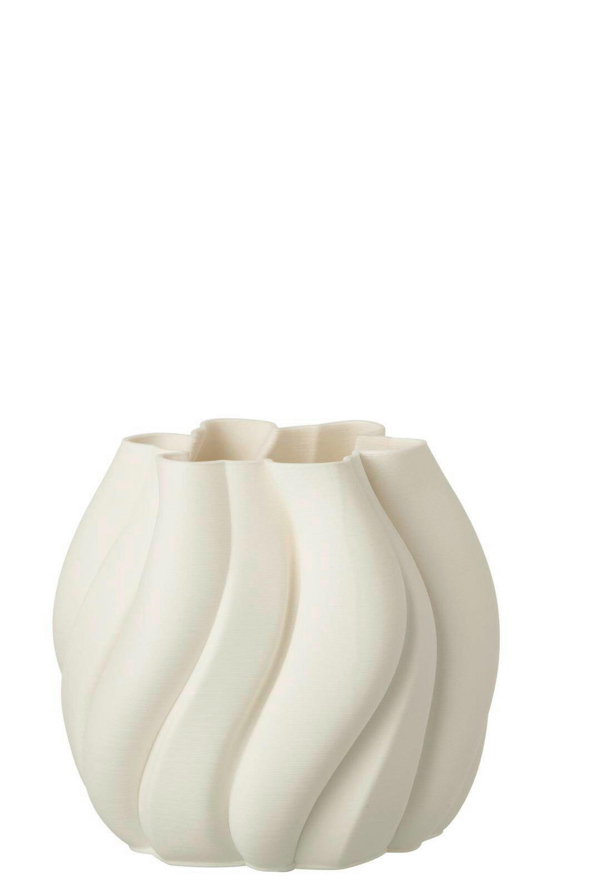 VASE  - Weiss, Basics, Keramik (23/23/22cm) - Ambia Home