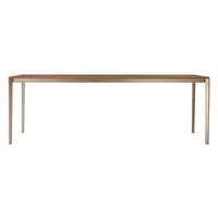 ESSTISCH in Holz, Metall 130(180)/100/75 cm  - Nussbaumfarben/Bronzefarben, Design, Holz/Metall (130(180)/100/75cm) - TEAM 7