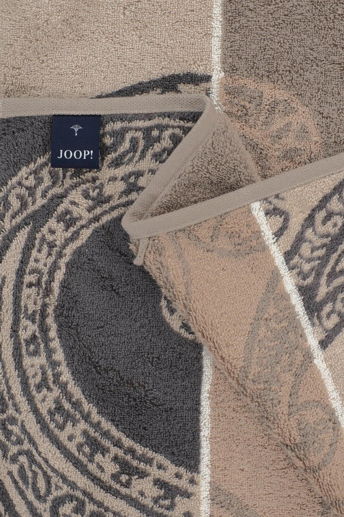DUSCHTUCH Contour Paisley 80/150 cm  - Taupe/Dunkelgrau, Design, Textil (80/150cm) - Joop!