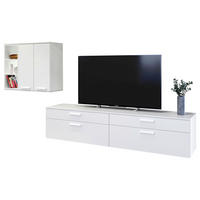 WOHNWAND  in Weiß  290,6/150/48,5 cm  - Weiß, Design, Holzwerkstoff/Metall (290,6/150/48,5cm) - Celina Home