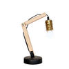 STOLNÁ LAMPA, E27, 16/13/38,5 cm - svetlohnedá/čierna, Trend, kov/drevo (16/13/38,5cm) - P & B