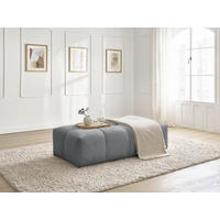 HOCKER EVEREST Flachgewebe Dunkelgrau  - Dunkelgrau/Schwarz, MODERN, Kunststoff/Textil (166/100/40cm)