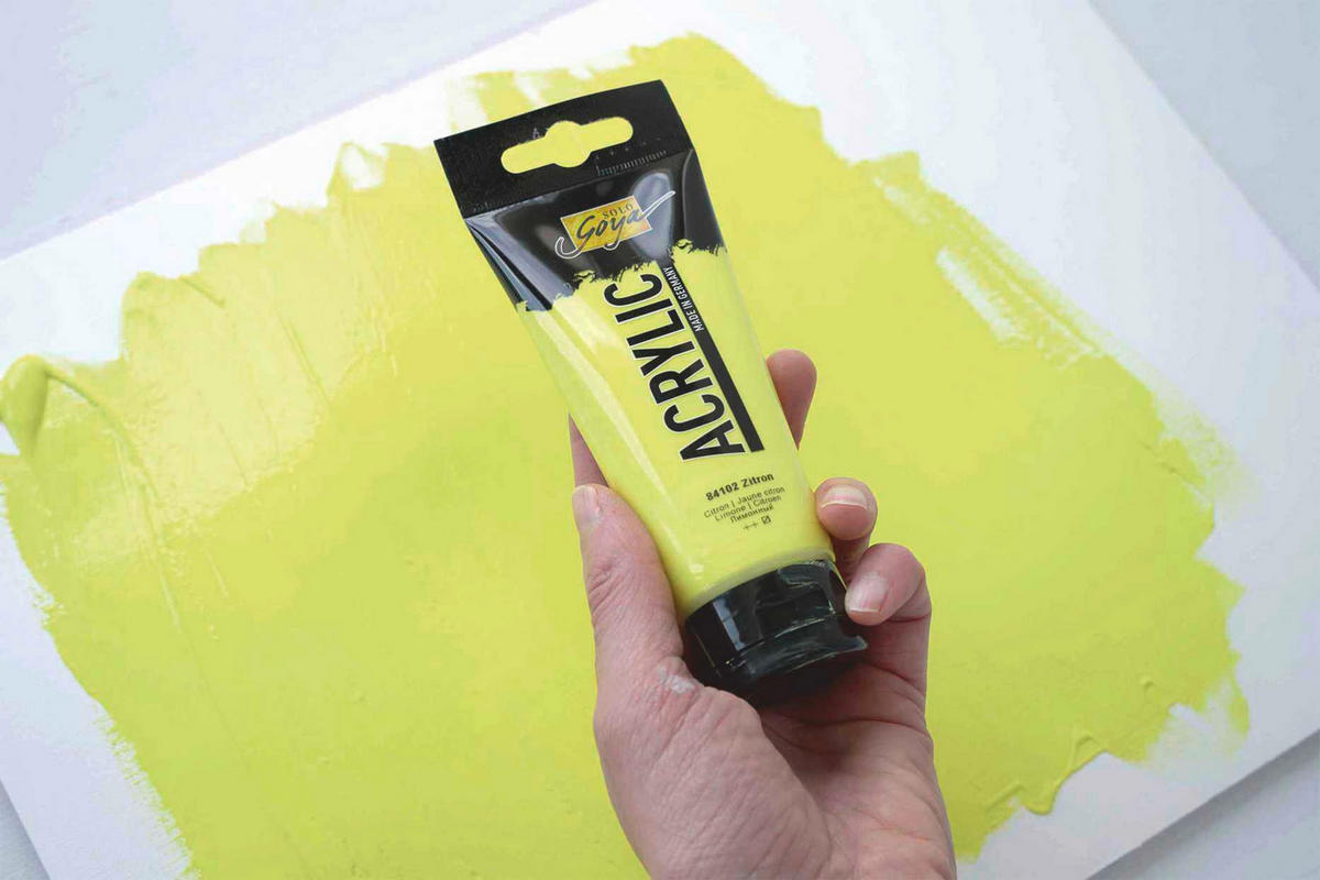 ACRYLFARBE - Gelb, Basics (3,8/15,8/3,8cm)