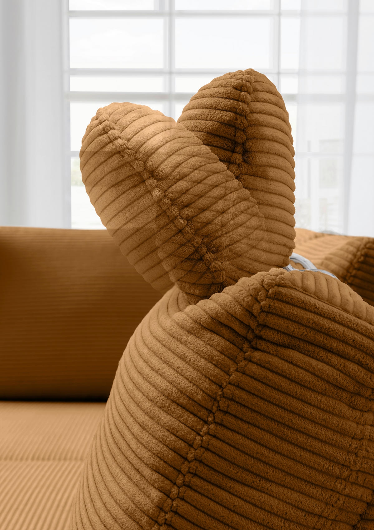 ECKSCHLAFSOFA Cord Goldfarben  - Wildeiche/Goldfarben, MODERN, Holz/Textil (261/206cm) - Livetastic