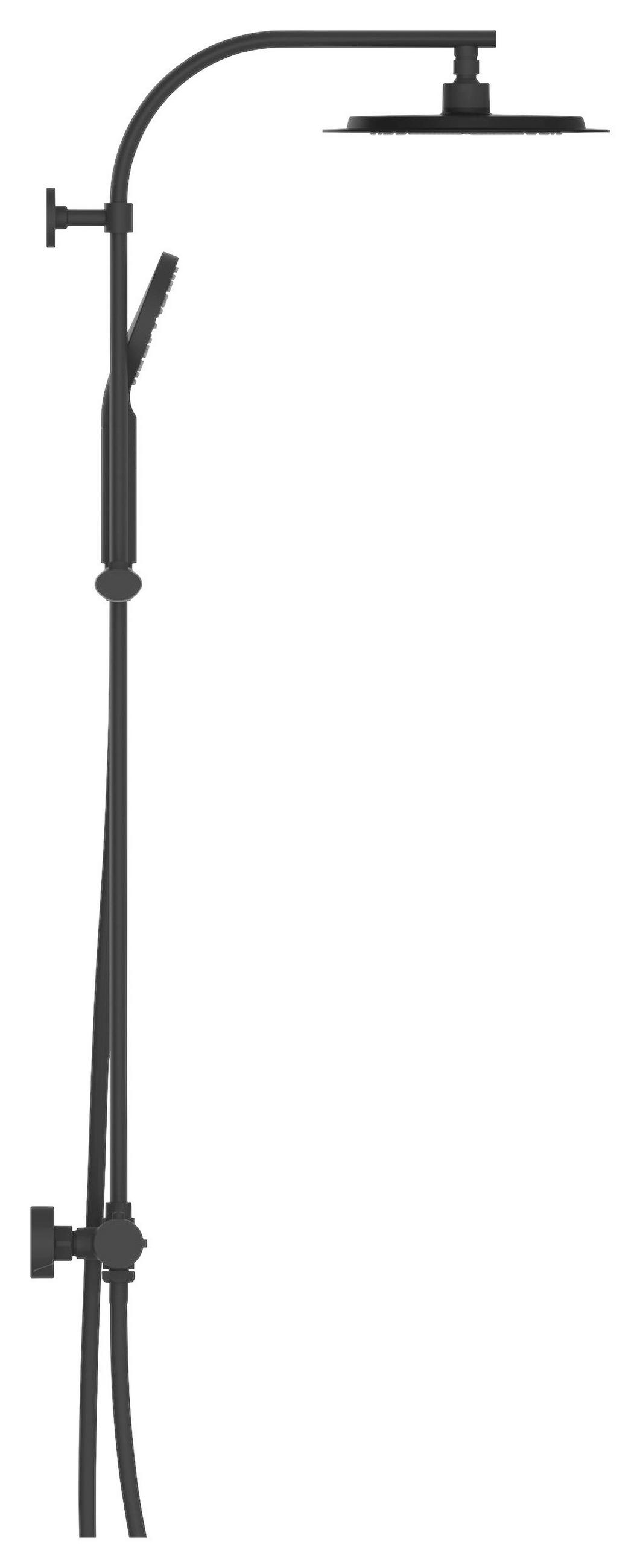 ÜBERKOPFBRAUSESET  - Schwarz, Basics, Kunststoff (104/7,5/31cm) - Schütte