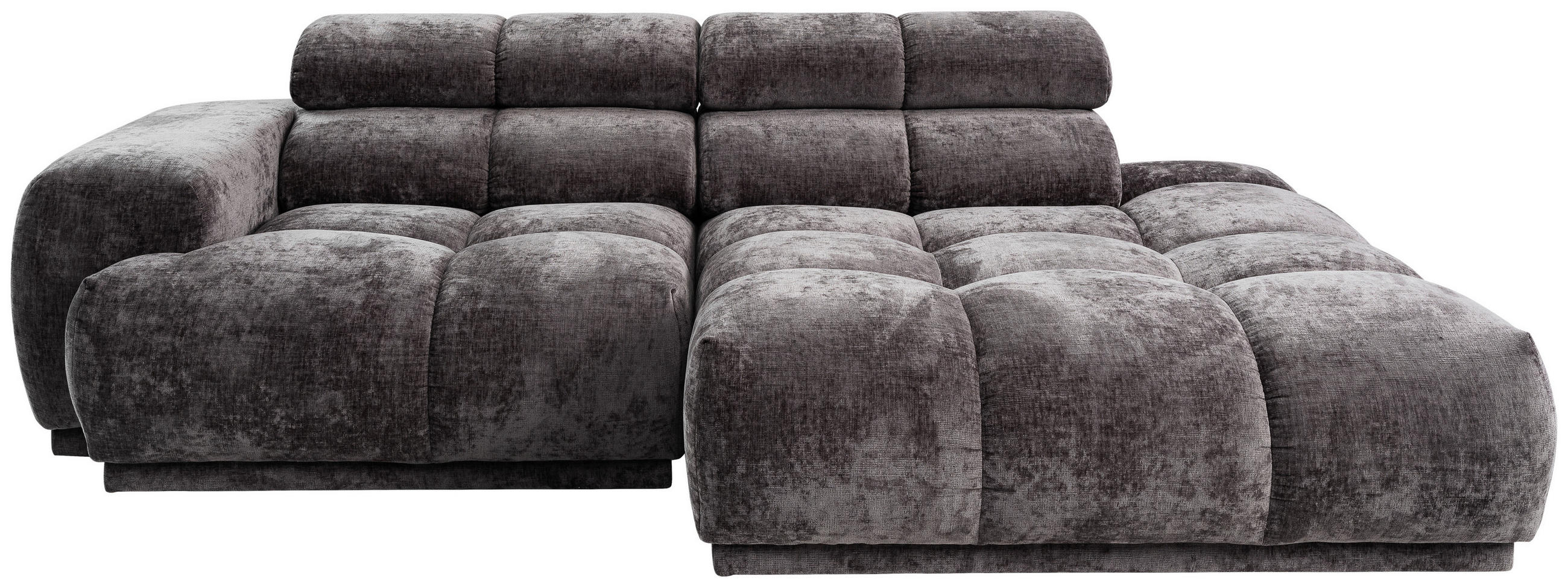 ECKSOFA Anthrazit Flachgewebe  - Anthrazit, MODERN, Textil (239/150cm) - MID.YOU