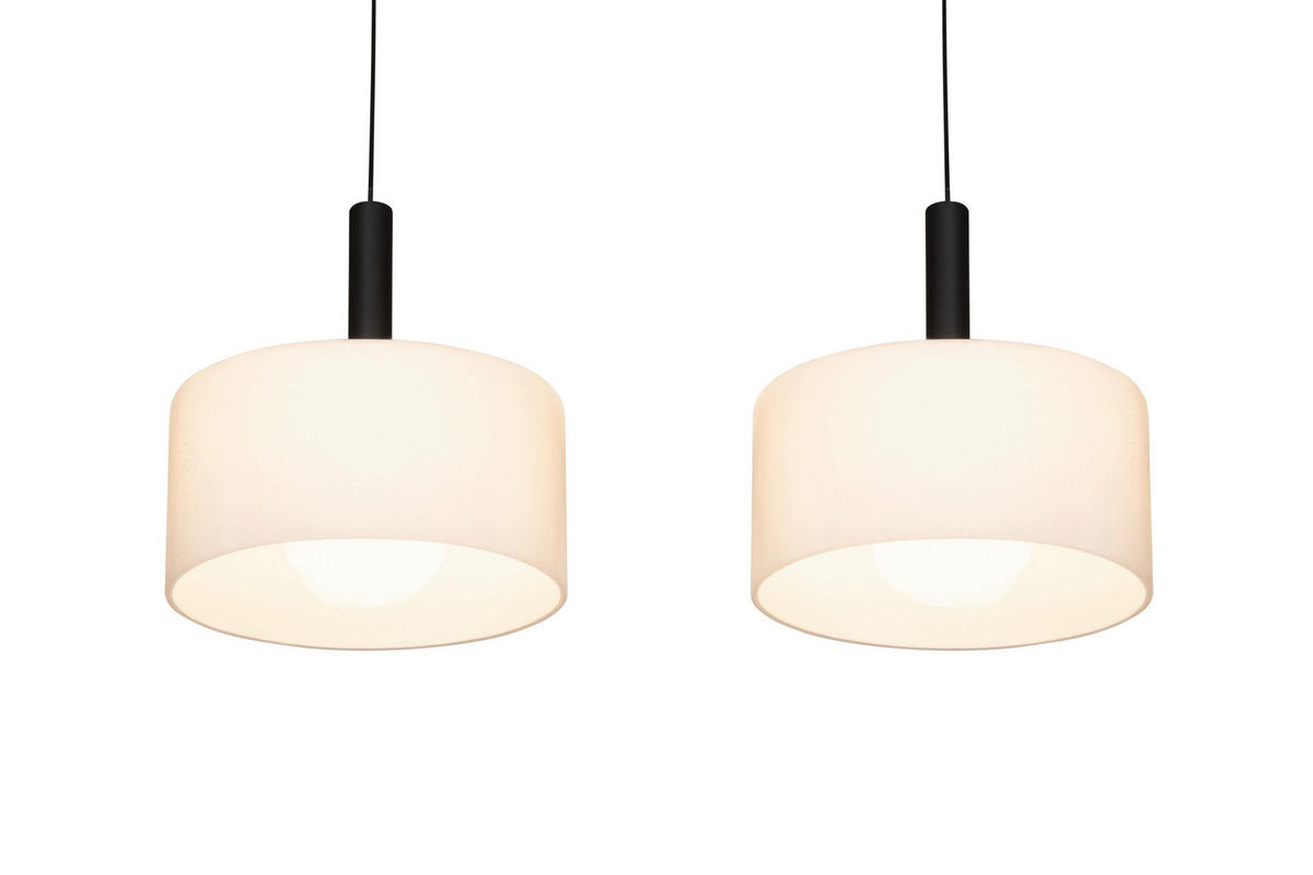 LED-HÄNGLAMPA Philadelphia 134/20/160 cm  - vit, Design, metall/glas (134/20/160cm) - Dieter Knoll