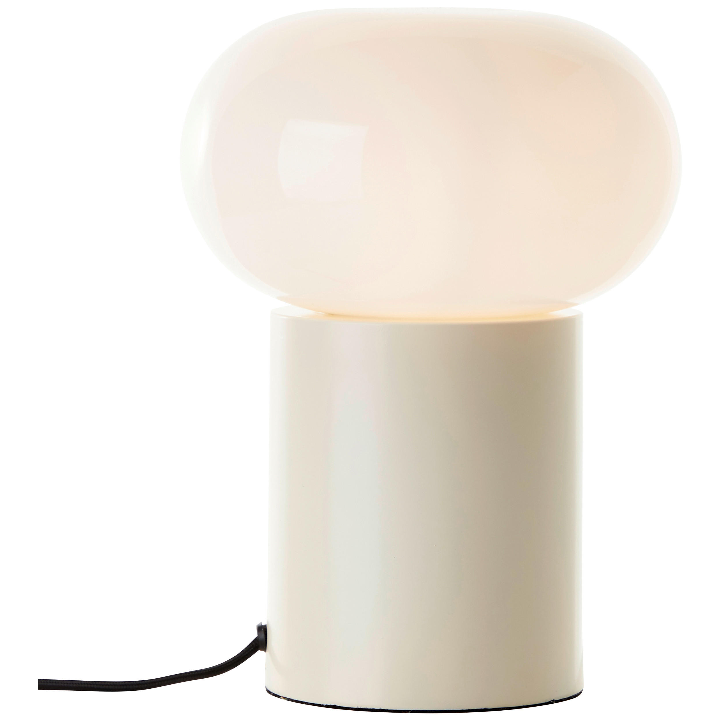 TISCHLEUCHTE Daeny 20/27 cm   - Beige/Weiß, Design, Glas/Metall (20/27cm) - Brilliant