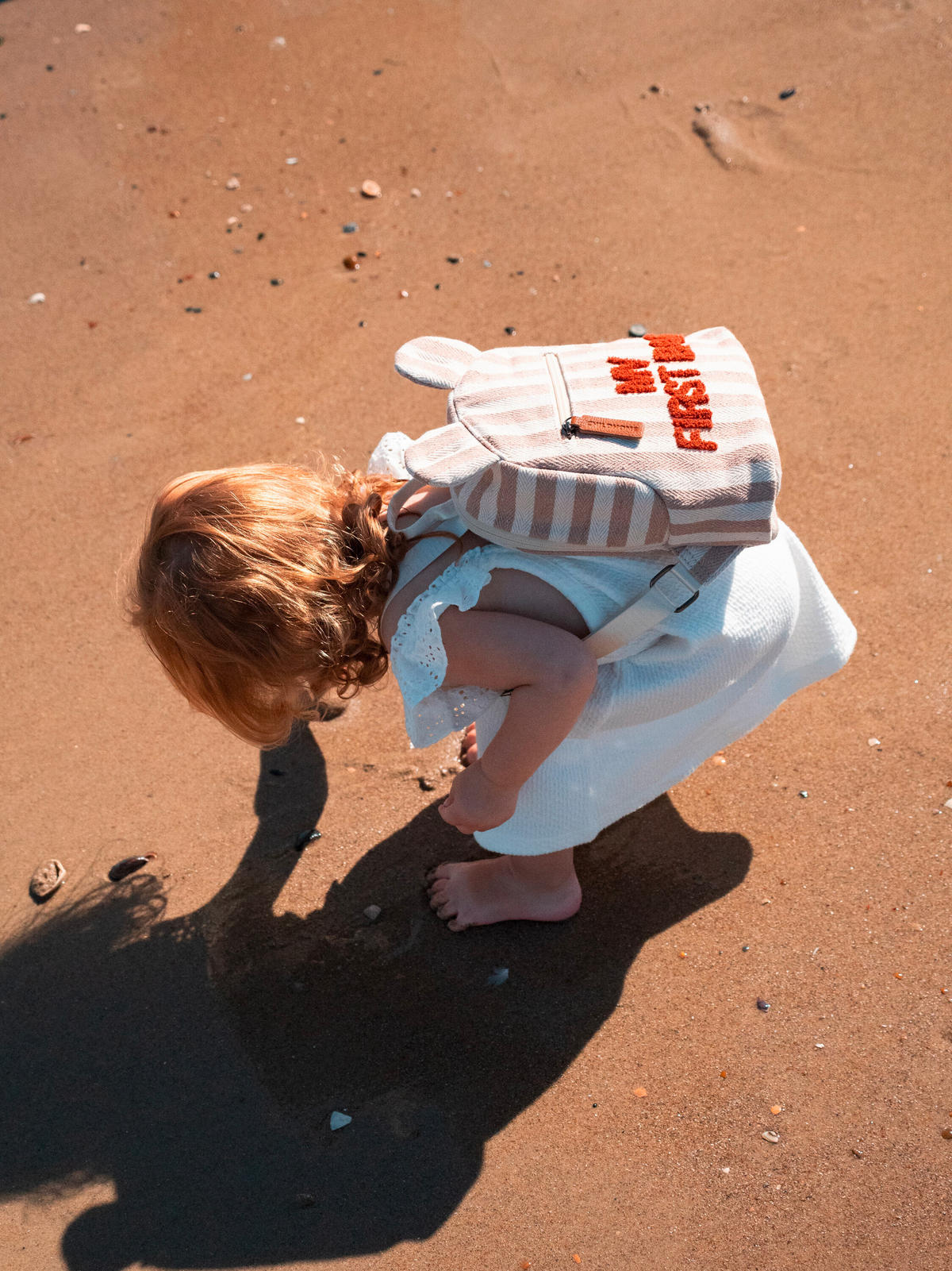 KINDERRUCKSACK - Terracotta/Weiß, KONVENTIONELL, Textil (20/8/24cm) - Childhome