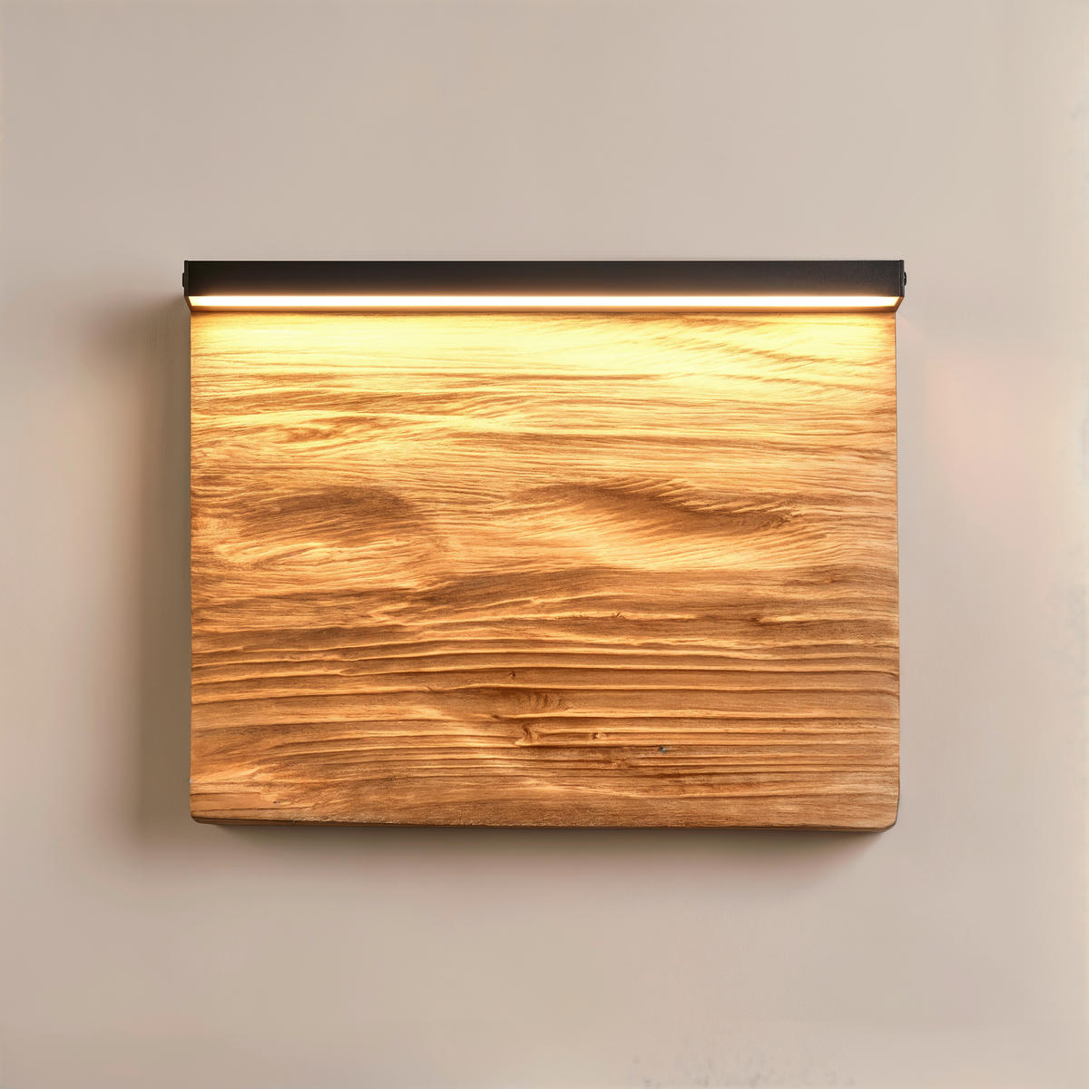 LED-WANDLEUCHTE KALEA 20/7,5/15 cm   - Schwarz/Kieferfarben, Natur, Holz/Metall (20/7,5/15cm) - Trio Leuchten