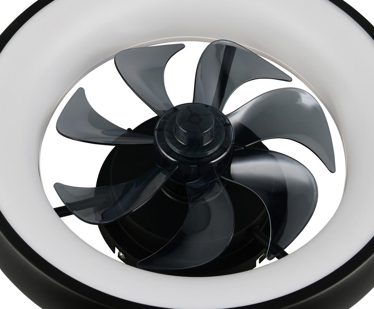 DECKENVENTILATOR - Schwarz/Weiß, Design, Kunststoff/Metall (40/13.5cm)