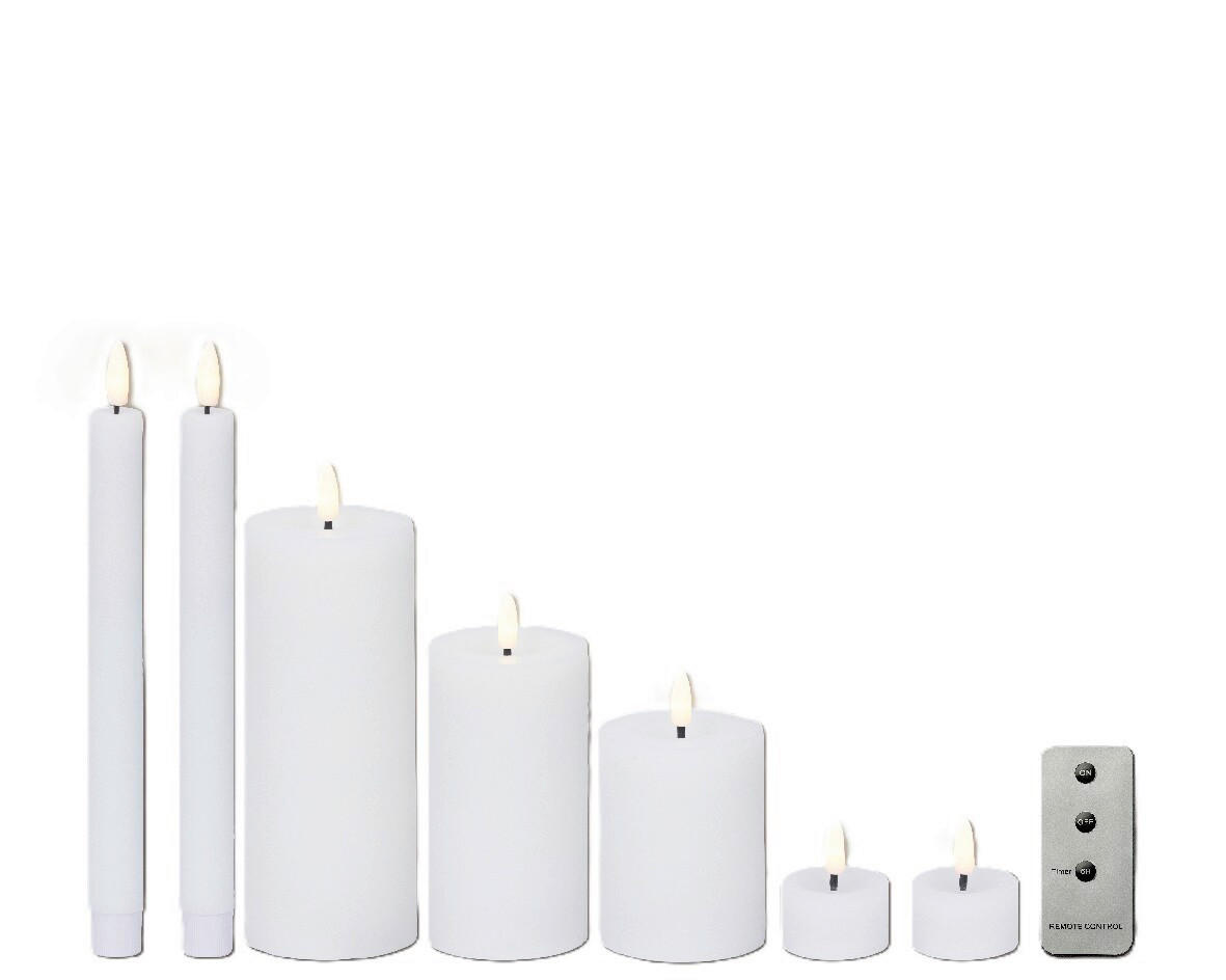 LED-KERZE  - Weiß, Basics, Kunststoff/Paraffin - Ambia Home