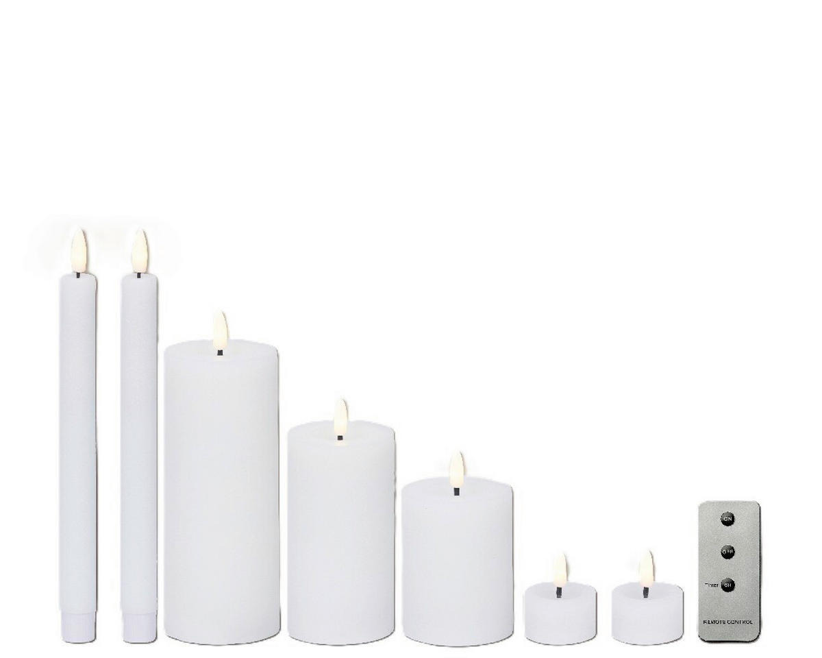 LED-KERZE  - Weiß, Basics, Kunststoff/Paraffin - Ambia Home
