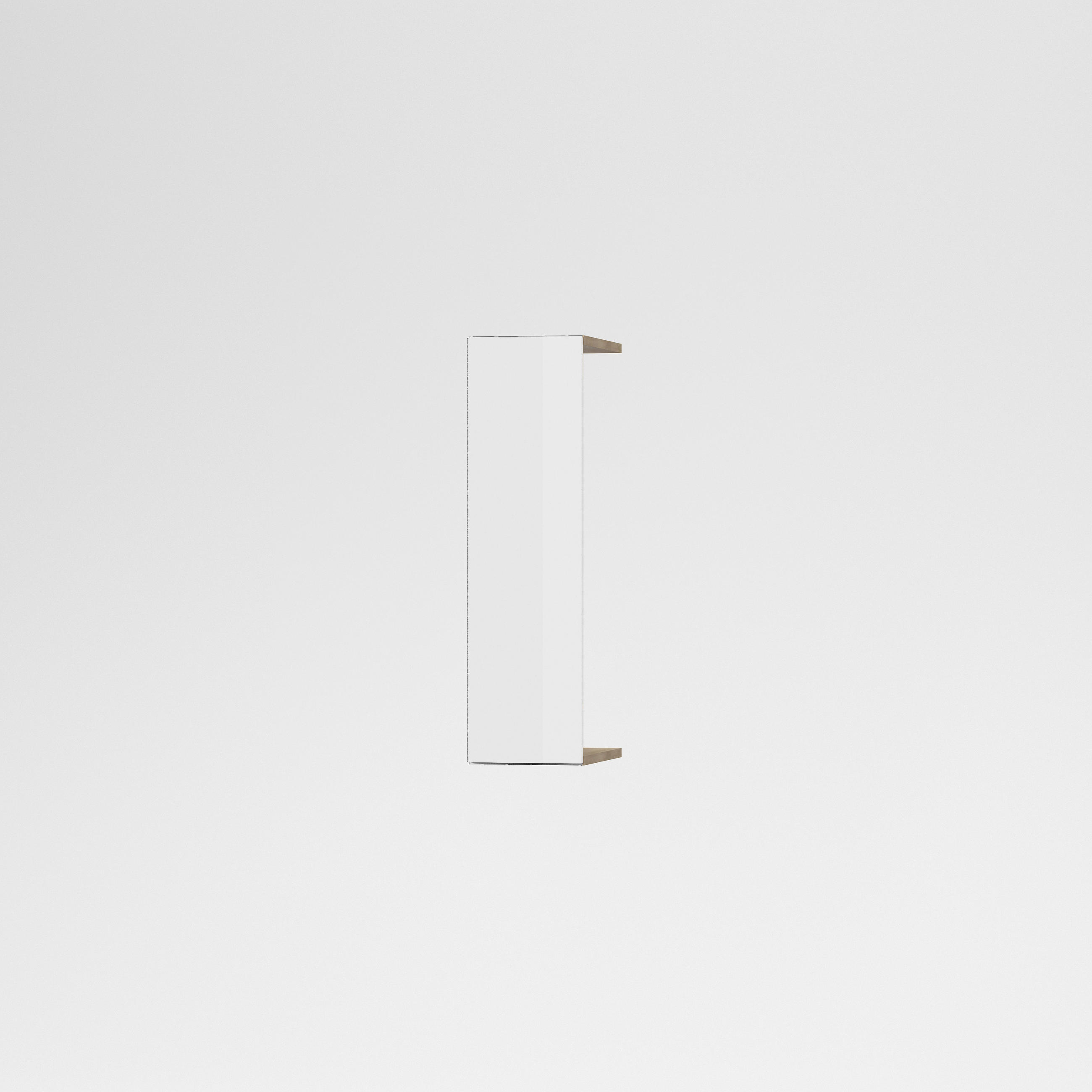 Hézagkitöltő léc felső elemhez - magasfényű fehér, Basics, fa - Carryhome