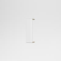 Hézagkitöltő léc felső elemhez - magasfényű fehér, Basics, fa - Carryhome