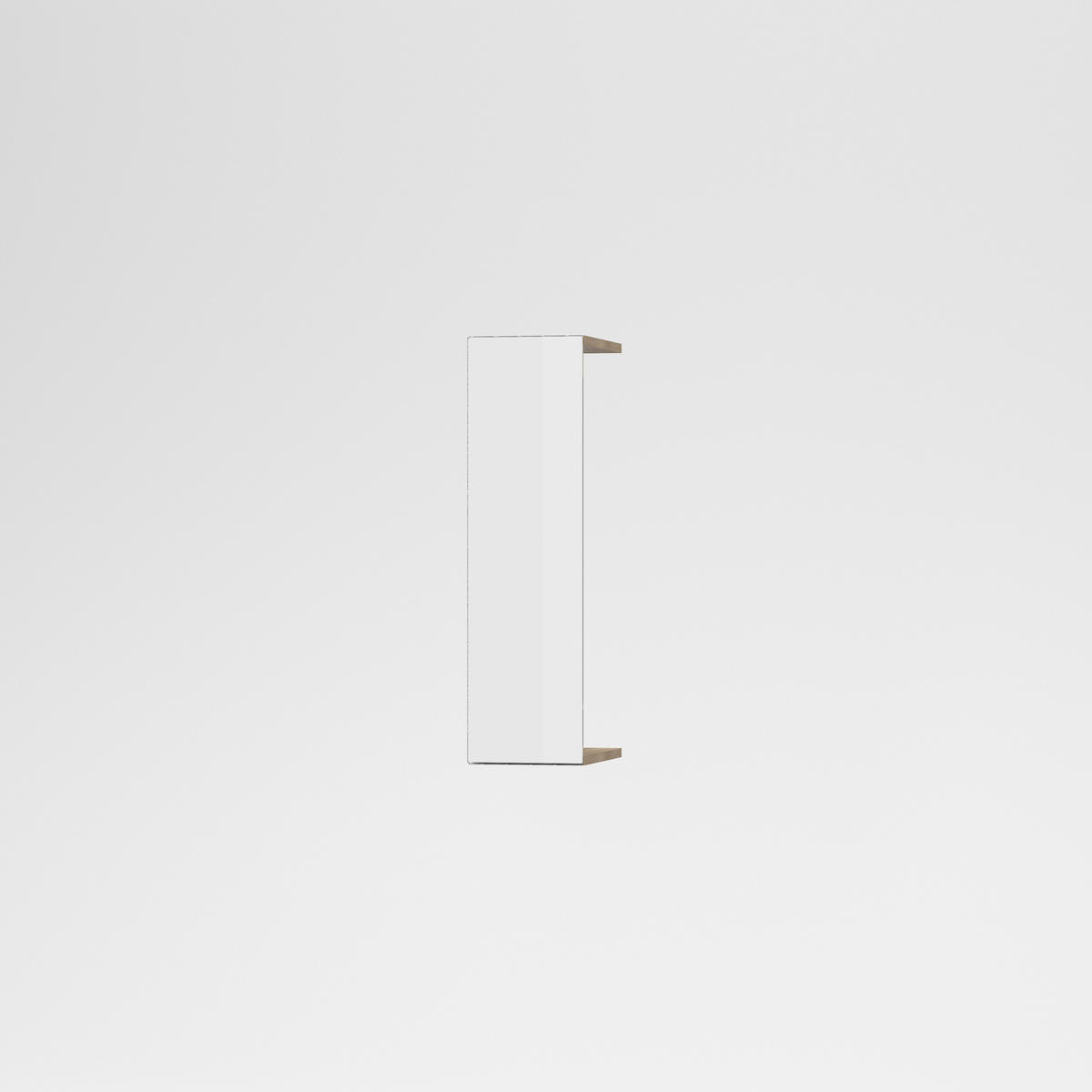 Hézagkitöltő léc felső elemhez - magasfényű fehér, Basics, fa - Carryhome