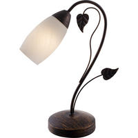 TISCHLEUCHTE 12,5/34 cm   - Rostfarben/Weiß, KONVENTIONELL, Glas/Metall (12,5/34cm)