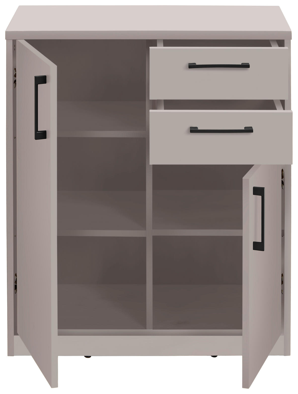 KOMMODE  in 72/84/36 cm  - Kaschmir/Schwarz, Basics, Holzwerkstoff/Kunststoff (72/84/36cm) - Xora