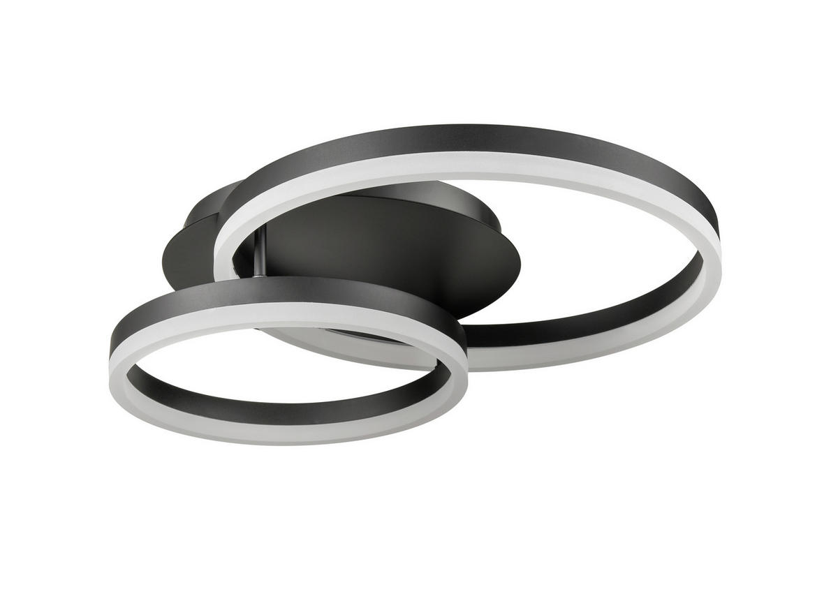 LED PLAFONJERA - crna, Osnovno, metal/plastika (40x52cm)