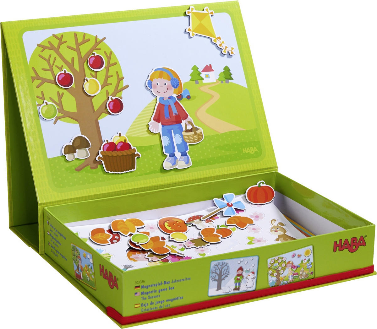 MAGNETSPIEL Jahreszeiten  - Multicolor, Basics, Naturmaterialien/Kunststoff (23,5/18,5/5cm) - Haba