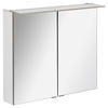 SPIEGELSCHRANK 80/69,5/23,5 cm  - Silberfarben/Weiß, MODERN, Glas/Holzwerkstoff (80/69,5/23,5cm) - MID.YOU