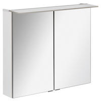 SPIEGELSCHRANK 80/69,5/23,5 cm  - Silberfarben/Weiß, MODERN, Glas/Holzwerkstoff (80/69,5/23,5cm) - MID.YOU