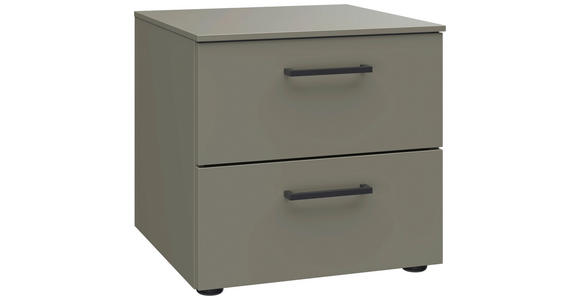 NACHTSCHRANK 42/41/41 cm - Schwarz/Grau, Design, Holzwerkstoff/Kunststoff (42/41/41cm) - Novel